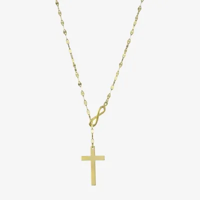 Womens 14K Gold Over Silver Cross Pendant Necklaces
