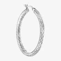 Sterling Silver 37.8mm Hoop Earrings