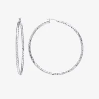 Sterling Silver 50mm Hoop Earrings