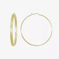 14K Gold Over Silver 50mm Hoop Earrings