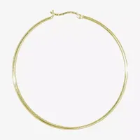 14K Gold Over Silver 50mm Hoop Earrings