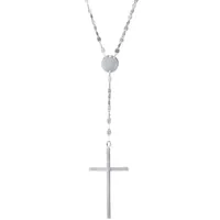 Womens Sterling Silver Rosary Necklaces