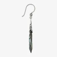 Gray Abalone Sterling Silver Drop Earrings