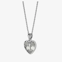 Bali Inspired Womens White Mother Of Pearl Sterling Silver Heart Pendant Necklace