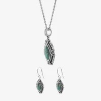 Enhanced Turquoise Sterling Silver -pc. Jewelry Set