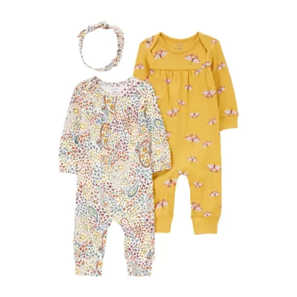 Carter's Baby Girls Long Sleeve 2-pc. Jumpsuit