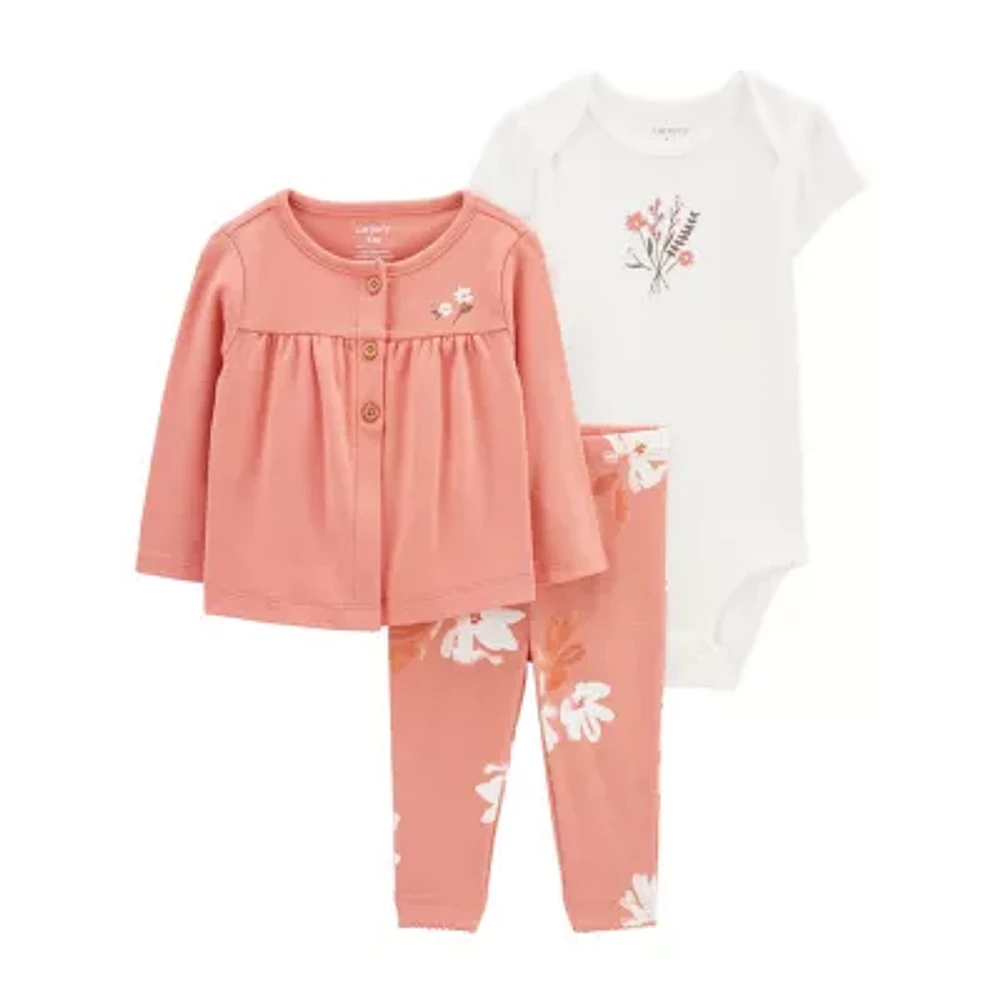 Carter's Baby Girls 3-pc. Pant Set