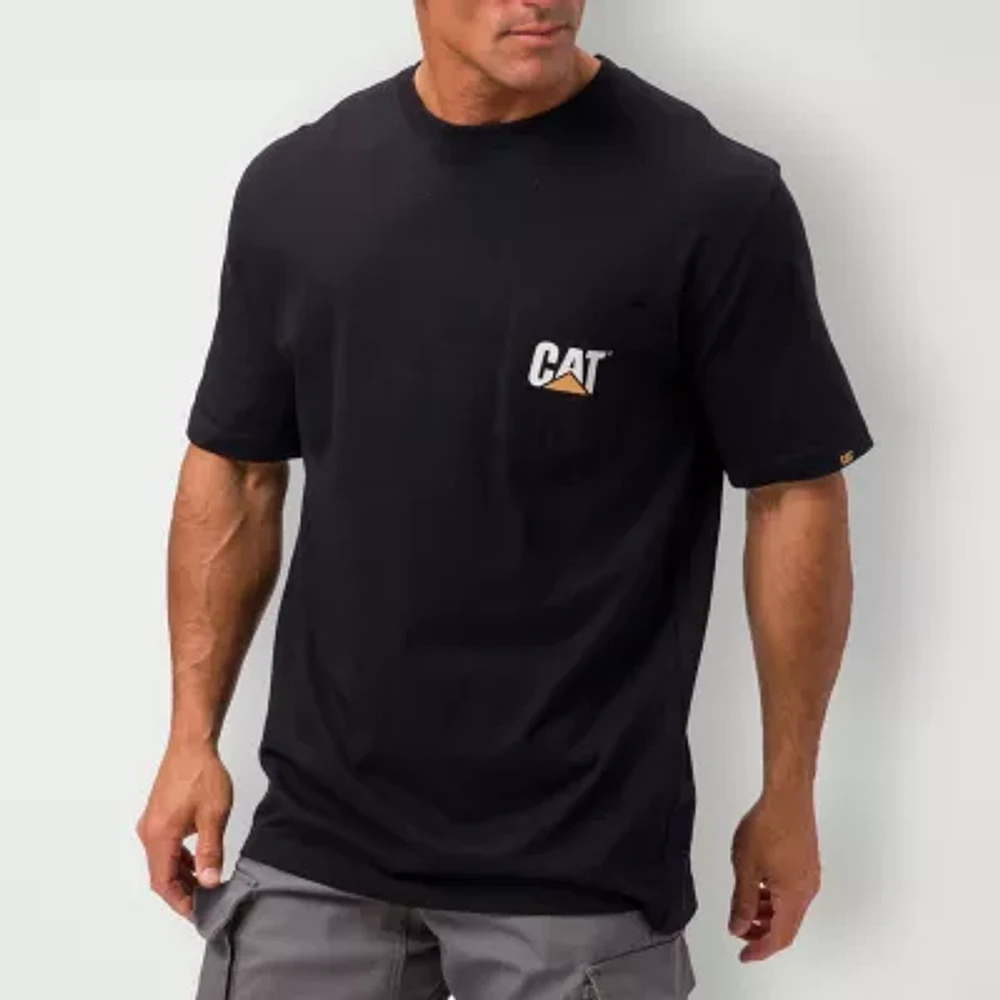 CAT Trademark Mens Crew Neck Short Sleeve Regular Fit Graphic T-Shirt