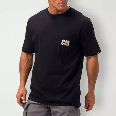 CAT Trademark Mens Crew Neck Short Sleeve Regular Fit Graphic T-Shirt