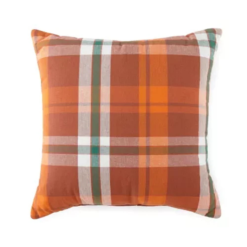 Linden Street 18x18 Plaid Square Throw Pillow