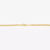 Made in Italy 14K Gold 7.5 Inch Hollow Mariner Link Bracelet