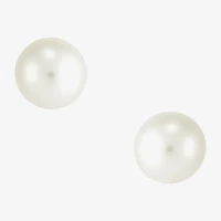 Certified Sofia™ 10K Gold 7-7.5mm Cultured Freshwater Pearl Stud Earrings