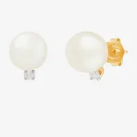 Sofia Sofia 1/10 CT. T.W. White Cultured Freshwater Pearl 14K Gold 10.2mm Stud Earrings