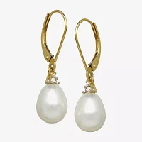 Certified Sofia™ Cultured Freshwater Pearl 14K Yellow Gold Earrings