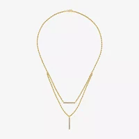 Womens 1/ CT. T.W. Natural White Diamond 10K Gold Pendant Necklace