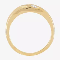 Mens Diamond-Accent Band 10K Gold