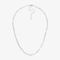 Mixit Hypoallergenic Silver Tone 18 Inch Paperclip Chain Necklace