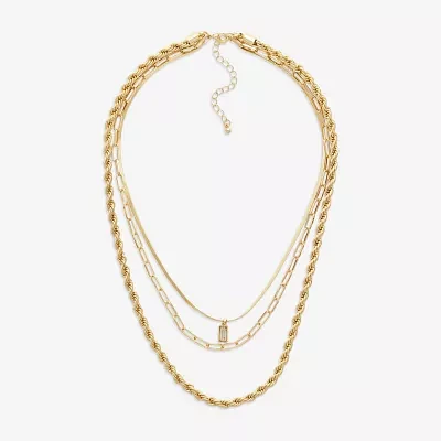 Mixit Hypoallergenic Gold Tone 20 Inch Rope Strand Necklace