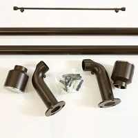 Thermaplus Gun Metal Cap Finial 1 Adjustable Curtain Rod