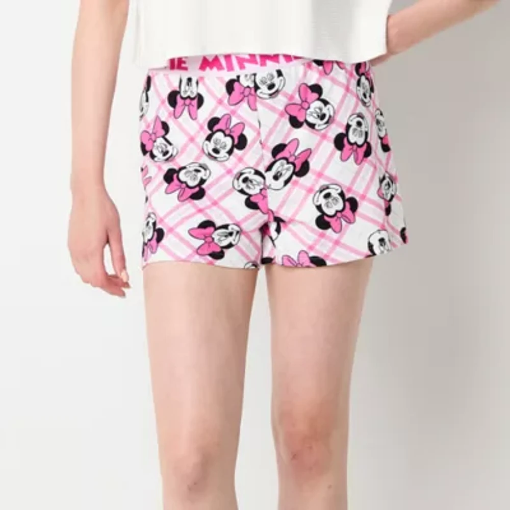 Disney Mjc Minnie Mouse Womens Juniors Pajama Shorts