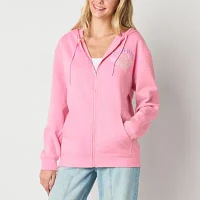 Juniors Barbie Full Zip Womens Long Sleeve Zipper Hoodie