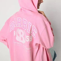 Juniors Barbie Full Zip Womens Long Sleeve Zipper Hoodie