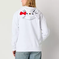 Juniors Womens Long Sleeve Hello Kitty Zipper Hoodie