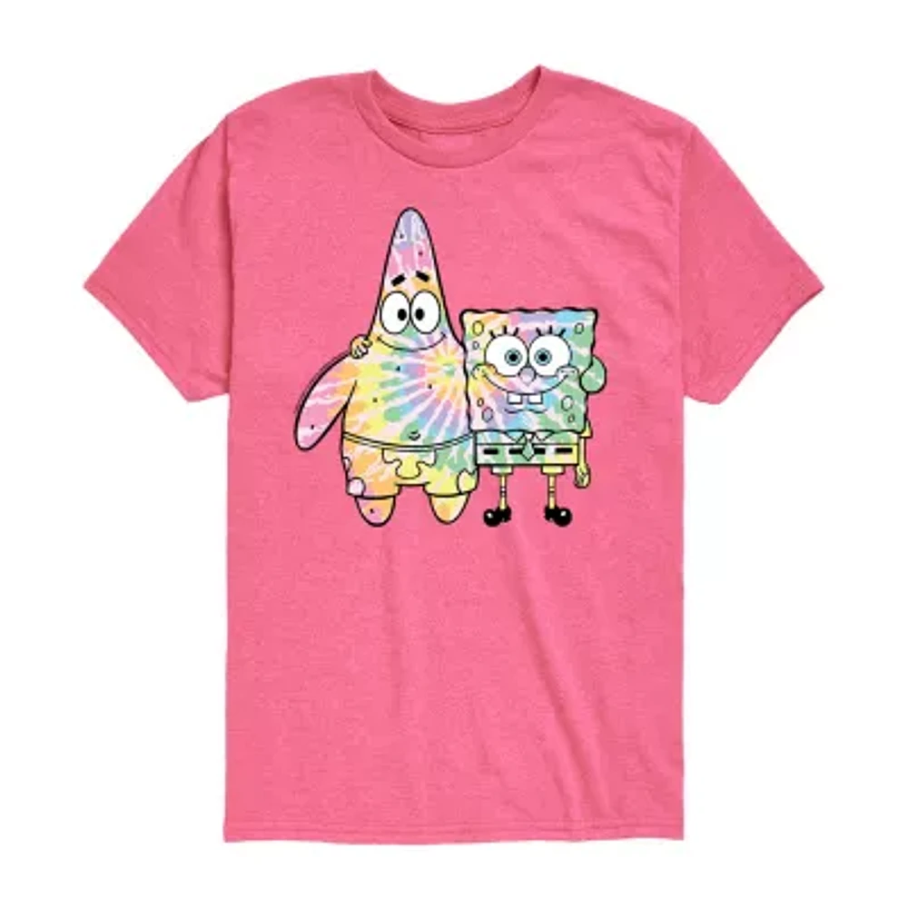 Big Girls Crew Neck Short Sleeve Spongebob Graphic T-Shirt