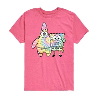 Big Girls Crew Neck Short Sleeve Spongebob Graphic T-Shirt