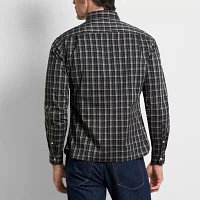 Van Heusen Mens Slim Fit Long Sleeve Plaid Button-Down Shirt