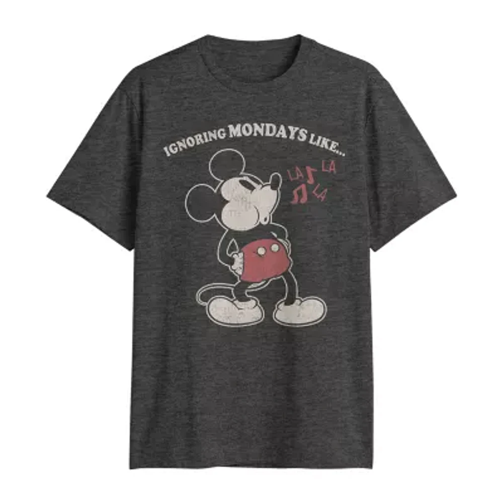 Mens Short Sleeve Mickey Mouse Graphic T-Shirt