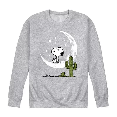 Novelty Mens Crew Neck Long Sleeve Peanuts Sweatshirt