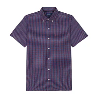 IZOD Breeze Big and Tall Mens Classic Fit Short Sleeve Plaid Button-Down Shirt