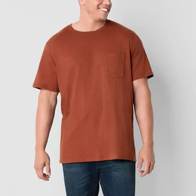 mutual weave Big and Tall Mens Crew Neck Short Sleeve Pocket T-Shirt