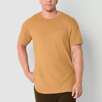 mutual weave Big and Tall Mens Crew Neck Short Sleeve Pocket T-Shirt