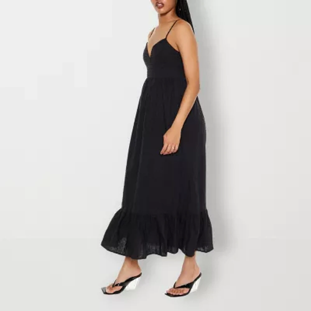 Forever 21 Maxi Woven Dress Womens Sleeveless Fit + Flare Juniors
