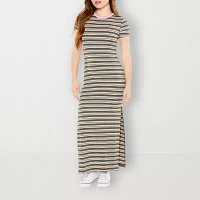 Forever 21 Womens Short Sleeve Striped Bodycon Dress Juniors