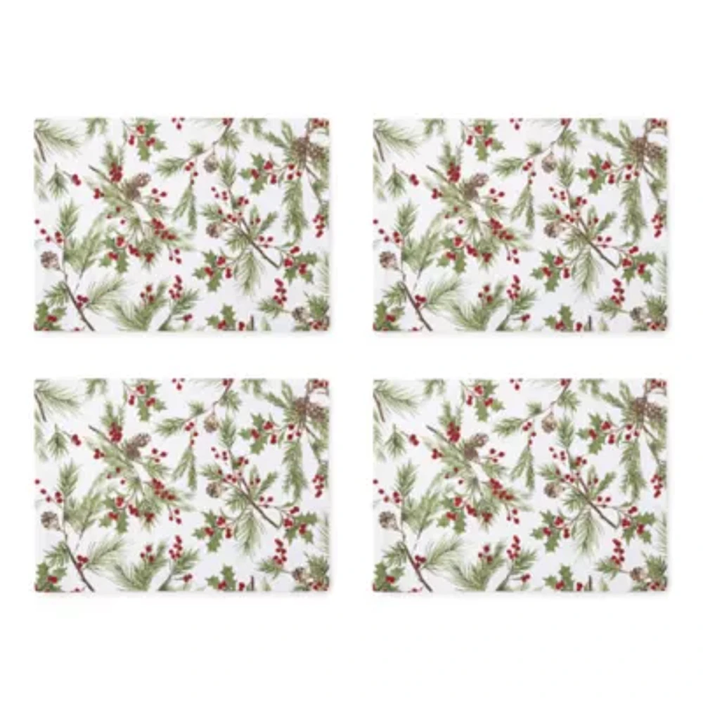 North Pole Trading Co. Holly Berry Placemats