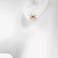 Bijoux Bar Delicates Halloween Gold Tone Spider & Web Womens Glass 2 Pair Earring Set
