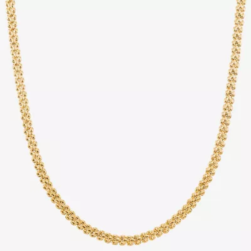 Made in Italy Womens 14K Gold Over Silver 18 Inch Chain Necklace