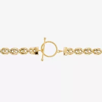Made in Italy Womens 14K Gold Over Silver 18 Inch Mariner Chain Necklace