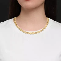 Made in Italy Womens 14K Gold Over Silver 18 Inch Mariner Chain Necklace