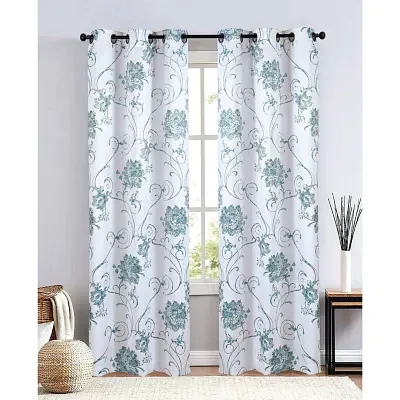 Regal Home Hendrix Grommet Top Blackout Set of 2 Curtain Panel