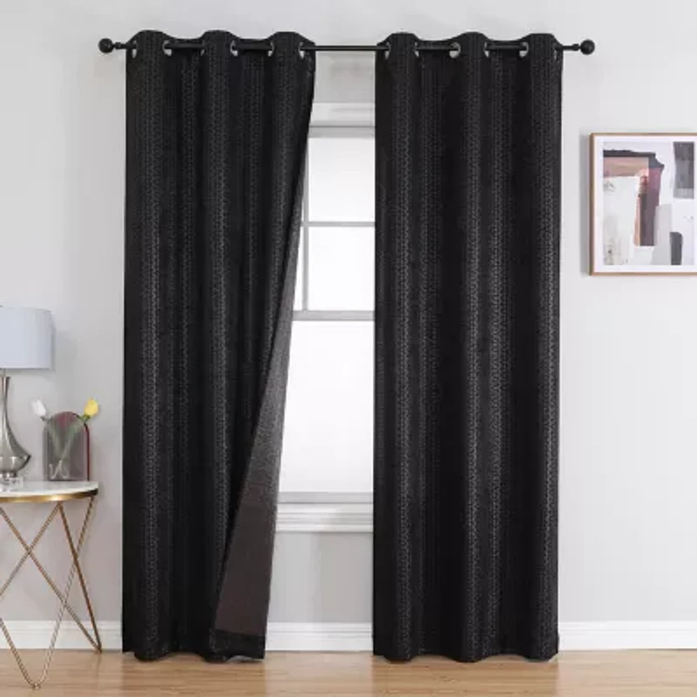 Regal Home Callisto Grommet Top Blackout Set of 2 Curtain Panel