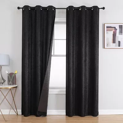 Regal Home Callisto Grommet Top Blackout Set of 2 Curtain Panel