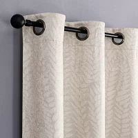 Regal Home Joelle Embossed Grommet Top Energy Saving Blackout Set of 2 Curtain Panel