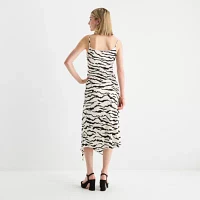 by&by Womens Sleeveless Animal A-Line Dress Juniors
