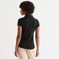 IZOD Juniors Performance Womens Short Sleeve Polo Shirt