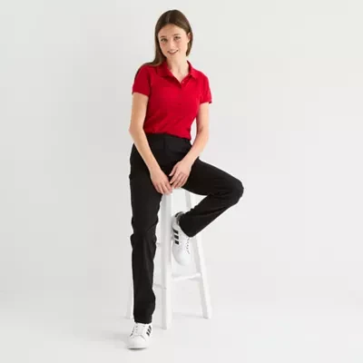 IZOD-Juniors Womens Straight Flat Front Pant