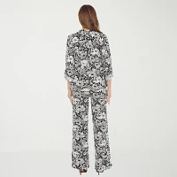 White Mark 2-pc. Floral Pant Set